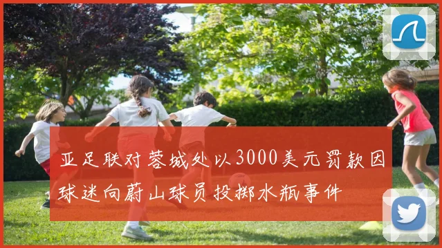 亚足联对蓉城处以3000美元罚款因球迷向蔚山球员投掷水瓶事件